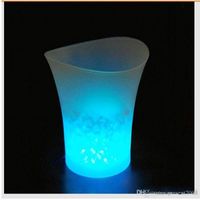 Wholesale L Volume plastic led ice bucket color changing L bars nightclubs LED light up ice bucket Champagne wine beer bucket bars