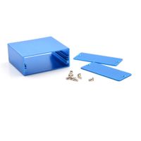 Wholesale 1pc electronic project enclosure case blue aluminum pcb instruments box mm