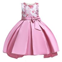 Wholesale Summer Children Clothing Girls Dresses Size Years Baby Dress Kids Bow Flower Clothing Princess Costume Girls Party Dress Y19061701
