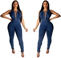 fitted denim jumpsuit uk