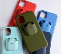 Wholesale DHL in1 Airpods Cover with Liquid Silicone phone Case for iphone Plus Xs Xr pro max iphone xs max Back cover