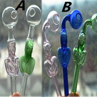 Wholesale Colorful Thick Glass Bong Oil Burner Pipes Water Bongs Tobacco Smoking Pipes Dab Accessories Glass Handmade Pipe