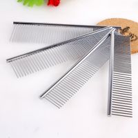 Wholesale New Trimmer Grooming Comb Brush Stainless Steel Pet Dog Cat Pin Comb Hair Shedding Grooming Flea Comb high quality dropship