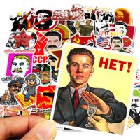 Wholesale 50pcs Set World War II Russia Vintage Funny Sticker Pack Fans Anime Paster Cosplay Scrapbooking DIY Sticker Phone Laptop Decorations