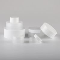 Wholesale Plastic Empty Jars For Cosmetic PP White Clear Cream Jars g g g g g g Makeup Containers F2047