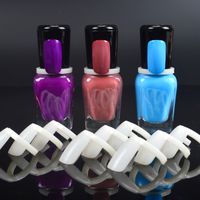Wholesale LCJ Nail Polish UV Gel Color Pops Display Natural Art Ring Style Nail Tips Chart Full Nail