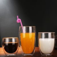 Wholesale New And Fashion Classic or or or ML Glass Double Wall Transparent Coffee Cups Insulate Office Tea Preferred