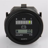 Wholesale Freeshipping QUARTZ LED Battery Indicator Digital Hour Meter for DC Powered Unit V V V V V V