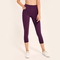 Wholesale candy color yoga Capris High Waist Atheltics women yoga legging Sports Elastic Fitness Leggings Slim Running Gym tights Pants