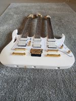 Wholesale Three head electric guitar split white paint white pearl panel can be customized ultra low price