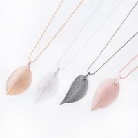 Wholesale Silk long leaf pendant necklace and earrings jewelry set women s fashion DIY jewelry making gifts