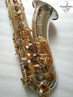 Wholesale New Yanagisawa T Tenor Saxophone Musical Instruments Bb Tone Nickel Silver Plated Tube Gold Key Sax With Case Mouthpiec