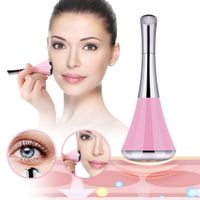 Wholesale 2 Way Microcurrent Face Lift Machine Skin Firming Vibrating Anti Aging Face Massager Eye Wrinkle Removal Facial Toning Device