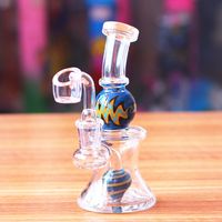 Wholesale glass bong water pipe inch mini clear with female joint showerhead honeycomb percolator oil rig bong glass water pipes