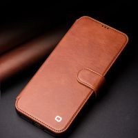 Wholesale Fashion Genuine Leather Flip Cover for iPhone11 Handmade Magnetic Buckle Card Slot Phone Case