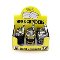 Wholesale Smoking Window Grinder Hand Crank Smoke Grinder Zinc Alloy Rocker Side mm Diameter Layers Dry Herb Colors Free DHL