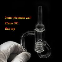 Wholesale 2mm Quartz Banger Nail Recycler Bubbler banger mm mm mm with Quartz Carb Cap Quartz Diamond Knot Insert Accessory for Dab Glass Bong