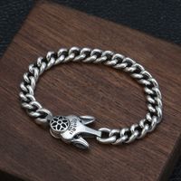 Wholesale Personalized Sterling silver jewelry designer hand made mm curb links bracelet designed with unique closure clasp FOR MEN