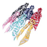 Wholesale 2020 New Women Girls Satin Elastic Long Scrunchy Hair rope Accessories Knot Ponytail Holder Hairbands Hair Ties