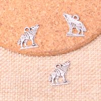 Wholesale 167pcs Charms howling wolf mm Antique Making pendant fit Vintage Tibetan Silver DIY Handmade Jewelry