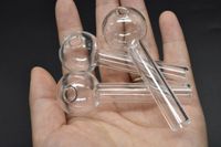 Wholesale Cheapest Pyrex Glass Oil Burner Pipes Clear Glass pipe Great Tube Glass Pipe Oil Nail Pipe cm lenght mm dia tube mm dia ball burner