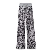 Wholesale Fashion Wide Leg Pants Women High Waist Comfy Stretch Plaid Sunflower Drawstring Yoga Pants Sleepwear Trouses LJJO7510
