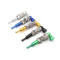 Wholesale Metal Alloy Smoking Herb Pipe Detachable Hand Filter Cigarette Cigar Tobacco Pipes Resin Thread Skull Glass Tools Accesories Styles