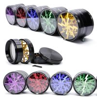 Wholesale Lighting Grinders mm Tobacco Grinder Herb Spice Crusher Aluminium Alloy Material Layers Colors For Dry Herb Vaporizer