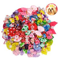 Wholesale 100pcs Pet Dog Hair Bows Hair Accessories Grooming Bows for Party Holiday Wedding Pet Supplies
