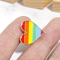 Wholesale 1 piece New Arrival Metal Plastic Gay Pride Rainbow Brooch Pin Anti discrimination Badge WISH LGBT Ornaments