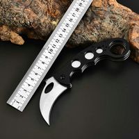 Wholesale D2 Folding Knife Karambit CS GO Outdoor Camping Tools Serrated Jackknife Tactical Military Saber Hunting Survival Pocket Knives G10 Handle EDC Self Defense Tool