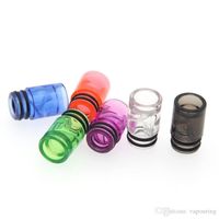 Wholesale Newest Colorful PC Drip Tip Wide Bore Drip Tips Mouthpiece Rotate Prevent Splash Fit EGO ONE Vaporizer TFV8 BABY Tank Atomizer