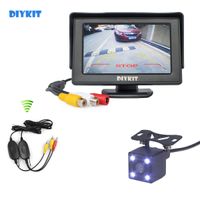 Wholesale DIYKIT inch Video Car Monitor HD LED Car Camera Rear View Security System Wireless Parking Reversing System Kit