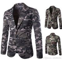 Wholesale 2020 Men Blazer Suits long sleeve cool casual Military style camouflage Xiaoxi refitted with a single breasted suit X809