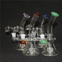 Wholesale hookahs quot glass beaker bongs water pipe oil rigs pipes bubbler bong dabber tool for wax