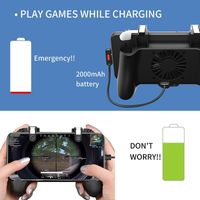 Wholesale 4 In Gamepad Joystick Holder Gaming Controller Cooling Fan Radiator Charging Handle Power Bank Shooter Trigger Fire Button for smartphone