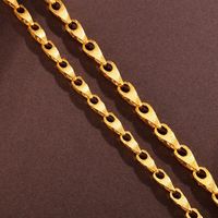 Wholesale XP Jewelry cm x mm HIP HOP k Pure Gold Color Melon seed chain Necklaces For Men Street Dance Good Quality