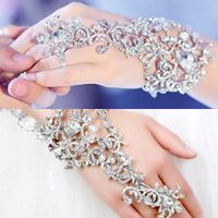 Wholesale Cheap Hot Sale Luxury Fashion Bridal Wedding bracelets Crystal Rhinestone Jewelry Slave Bracelet Wristband Harness Cuff bracelets for women