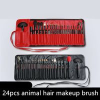 Wholesale DHL wool professional makeup brush set makeup artist Make up Brushes Tool Foundation Eyeshadow Lip brush with PU Bag