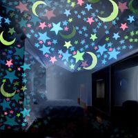100pc 3d Stars Glow In The Dark Wall Stickers Luminous Fluorescent Wall Stickers For Kids Baby Room Bedroom Ceiling Home Decor 9