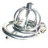 Wholesale Super Small Cock Cage Stainless Steel Penis Ring Male Chastity Device Cae With Urethral Catheter Tube Stealth New Lock Adult Sex Toys