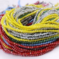 1500pcs AB black glass crystal Faceted Rondelle loose bead 4mm