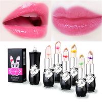 Wholesale Beauty Lipstick Moisturizing Long Lasting Flower Crystal Jelly Lipstick Magic Temperature Color Changing Lip Balm