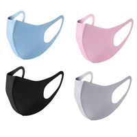 Wholesale Reusable Face Mask Washable Dustproof Mouth Cover Protective Adults Kds Size Mask Anti bacterial Ice Silk Cotton Anti Dust Mouth Cover