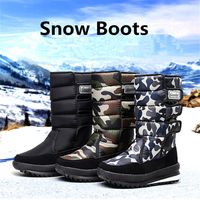 Wholesale Women s Men s snow boots waterproof non slip cotton shoes high top outdoor mid leg boots