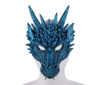 Wholesale 3D Dragon Mask Carnival Party Animal Costume Dragon Cosplay Masquerade Face Mask PU Mardi Gras Mask