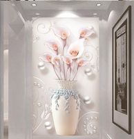 Wholesale Custom Mural D Wallpaper Embossed Simple Home And Rich Vase Indoor Porch Background Wall Decoration Mural Wallpaper