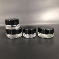 Wholesale glass Jar box concentrate oil Containers pyrex tempered glass dab wax jars Round shape glass jars