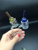 Wholesale XXL Double Walls Quartz Thermal Banger tobacco bowl Carb Cap mm mm Male Female Colorful Universal Glass ball Carb Cap for Water Pipes