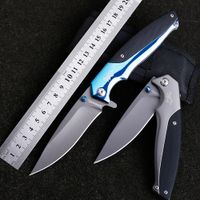 Wholesale Titanium Plated Spring Assisted Opening Folding Knife Outdoor EDC Camping Pocket Knife High Sharp Tactical Survival Knives Browning